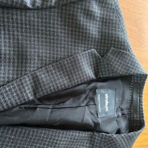 Vintage Strellson Men's Charcoal Checkered Blazer